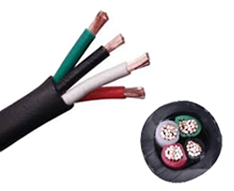 Mini Split Ductless AC System 14AWG, 4 Conductor 600V Black Stranded Direct Burial Communication Wire, 15'